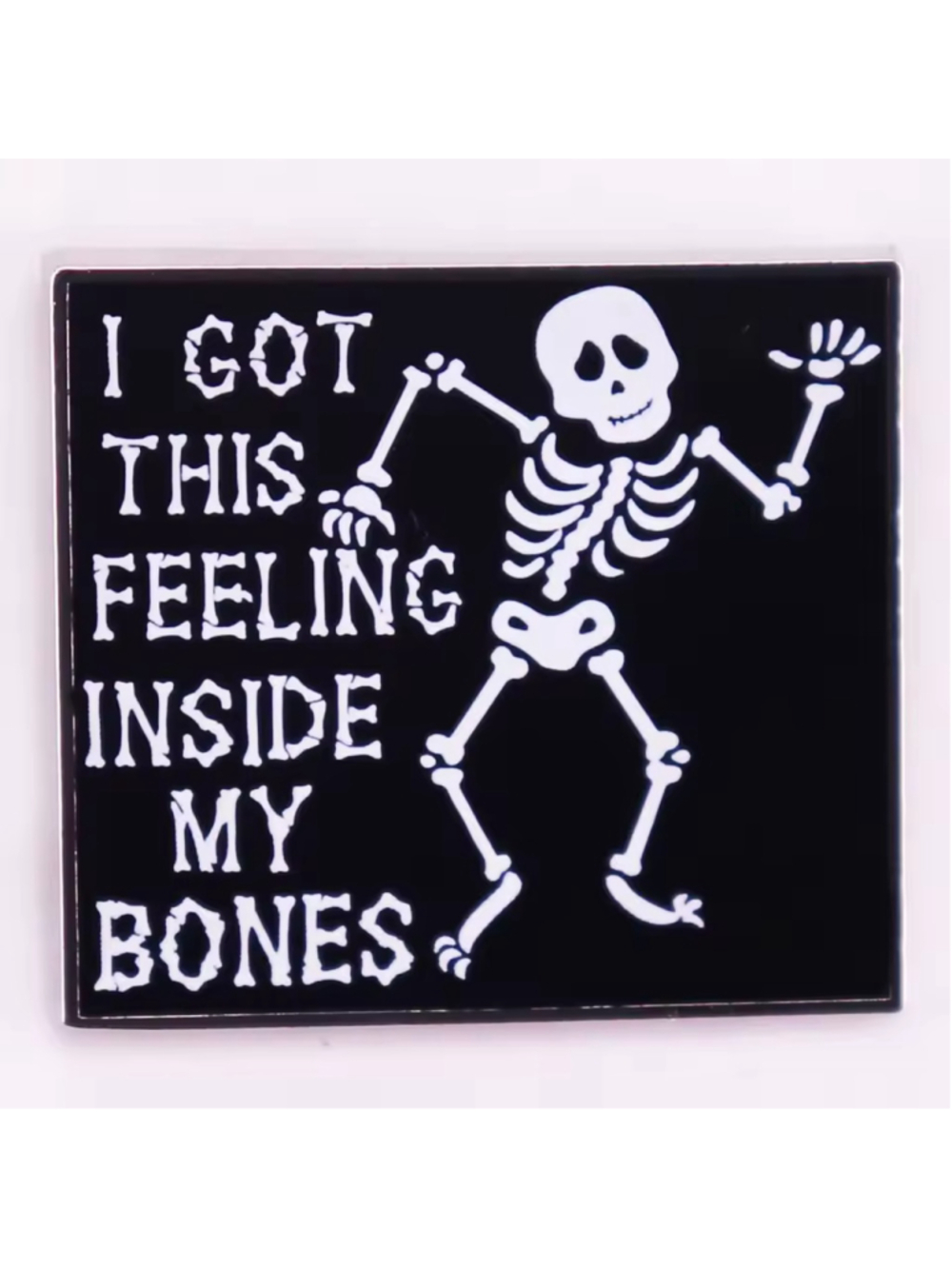Funny Cute Spooky Skeleton Enamel Pin